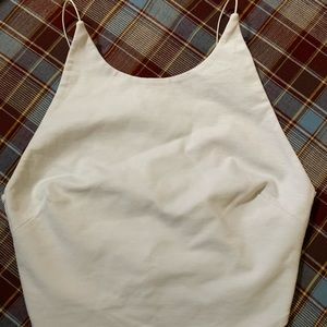 Zara Cropped White Tank